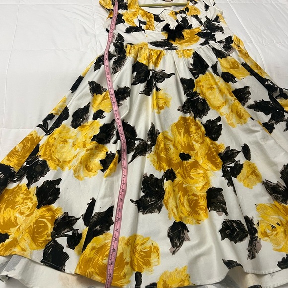 Pinup Culture flower dress xl with bolero Evelyn yellow roses swing dress - Picture 6 of 8